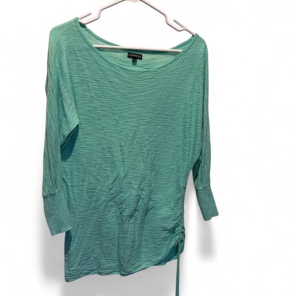Express Women's Blue and Green Blouse